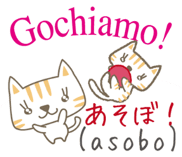 Cute Cat (Italian & Japanese) sticker #13680393