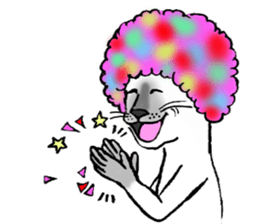 Afro cat sticker sticker #13681098