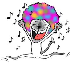 Afro cat sticker sticker #13681109