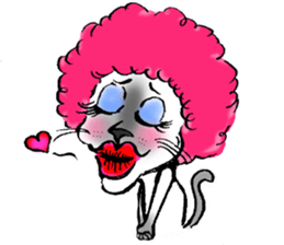 Afro cat sticker sticker #13681110