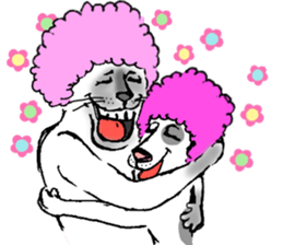 Afro cat sticker sticker #13681111