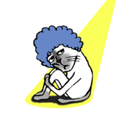 Afro cat sticker sticker #13681119