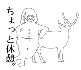 Tired Santa sticker #13681553