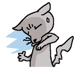 He is a cat named Gal 11 (It's cold.) sticker #13683862