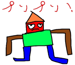 square triangle man sticker #13684324