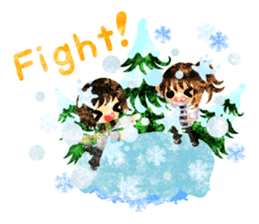 Pretty little people -A winter time- sticker #13684552