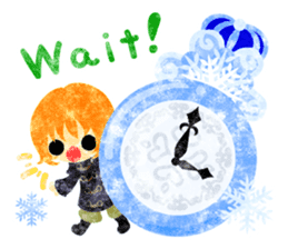 Pretty little people -A winter time- sticker #13684561