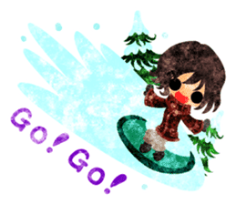 Pretty little people -A winter time- sticker #13684563