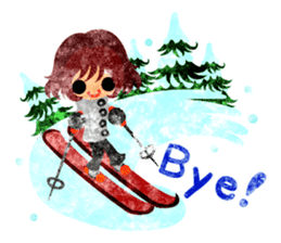 Pretty little people -A winter time- sticker #13684564