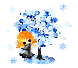 Pretty little people -A winter time- sticker #13684578