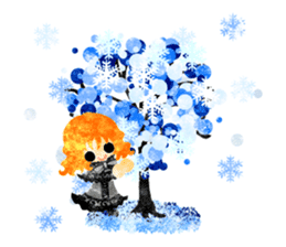 Pretty little people -A winter time- sticker #13684578