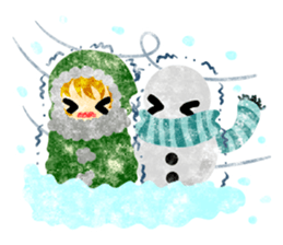 Pretty little people -A winter time- sticker #13684585