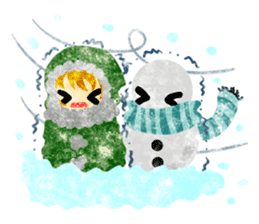 Pretty little people -A winter time- sticker #13684585