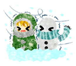 Pretty little people -A winter time- sticker #13684585
