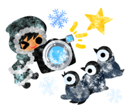Pretty little people -A winter time- sticker #13684586