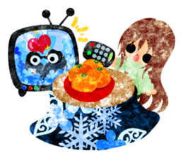 Pretty little people -A winter time- sticker #13684587