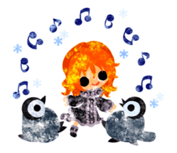 Pretty little people -A winter time- sticker #13684589