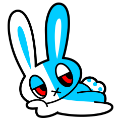 Blue White Rabbit