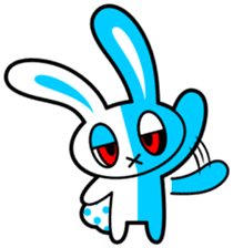 Blue White Rabbit sticker #13685526