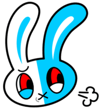 Blue White Rabbit sticker #13685528