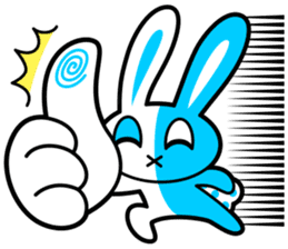 Blue White Rabbit sticker #13685529