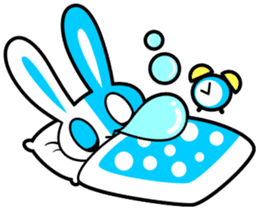 Blue White Rabbit sticker #13685531