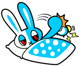 Blue White Rabbit sticker #13685532