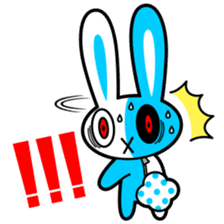 Blue White Rabbit sticker #13685534