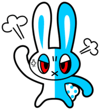 Blue White Rabbit sticker #13685535
