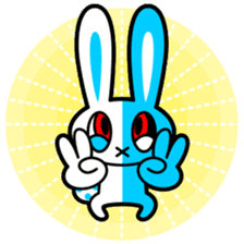 Blue White Rabbit sticker #13685542