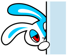 Blue White Rabbit sticker #13685543