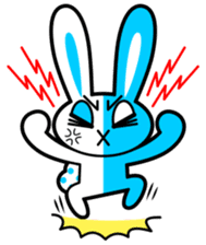 Blue White Rabbit sticker #13685546
