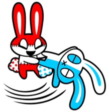 Blue White Rabbit sticker #13685554