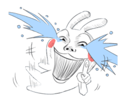 Dramatic Changing Rabbit 2 sticker #13685713
