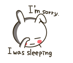 actually friendly rabbit - English - sticker #13686271