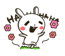 actually friendly rabbit - English - sticker #13686272