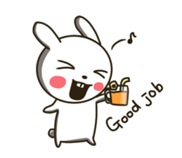 actually friendly rabbit - English - sticker #13686278