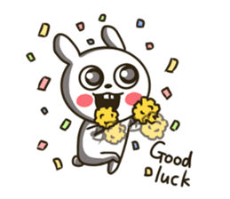 actually friendly rabbit - English - sticker #13686281