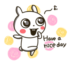 actually friendly rabbit - English - sticker #13686283