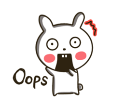 actually friendly rabbit - English - sticker #13686286