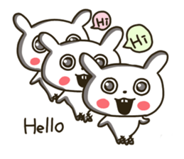 actually friendly rabbit - English - sticker #13686287