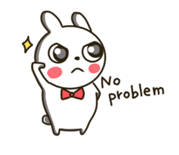 actually friendly rabbit - English - sticker #13686289