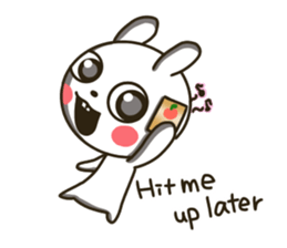 actually friendly rabbit - English - sticker #13686290