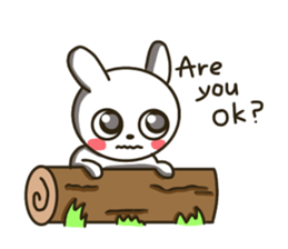 actually friendly rabbit - English - sticker #13686294