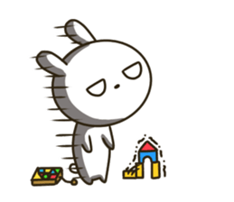 actually friendly rabbit - English - sticker #13686296