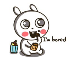 actually friendly rabbit - English - sticker #13686298