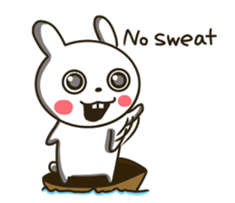 actually friendly rabbit - English - sticker #13686302