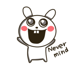 actually friendly rabbit - English - sticker #13686305