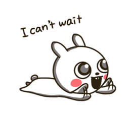 actually friendly rabbit - English - sticker #13686307