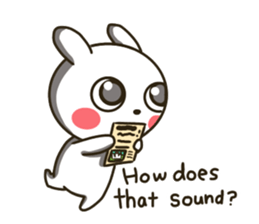 actually friendly rabbit - English - sticker #13686308